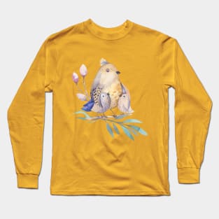 Cute Bird Family Long Sleeve T-Shirt